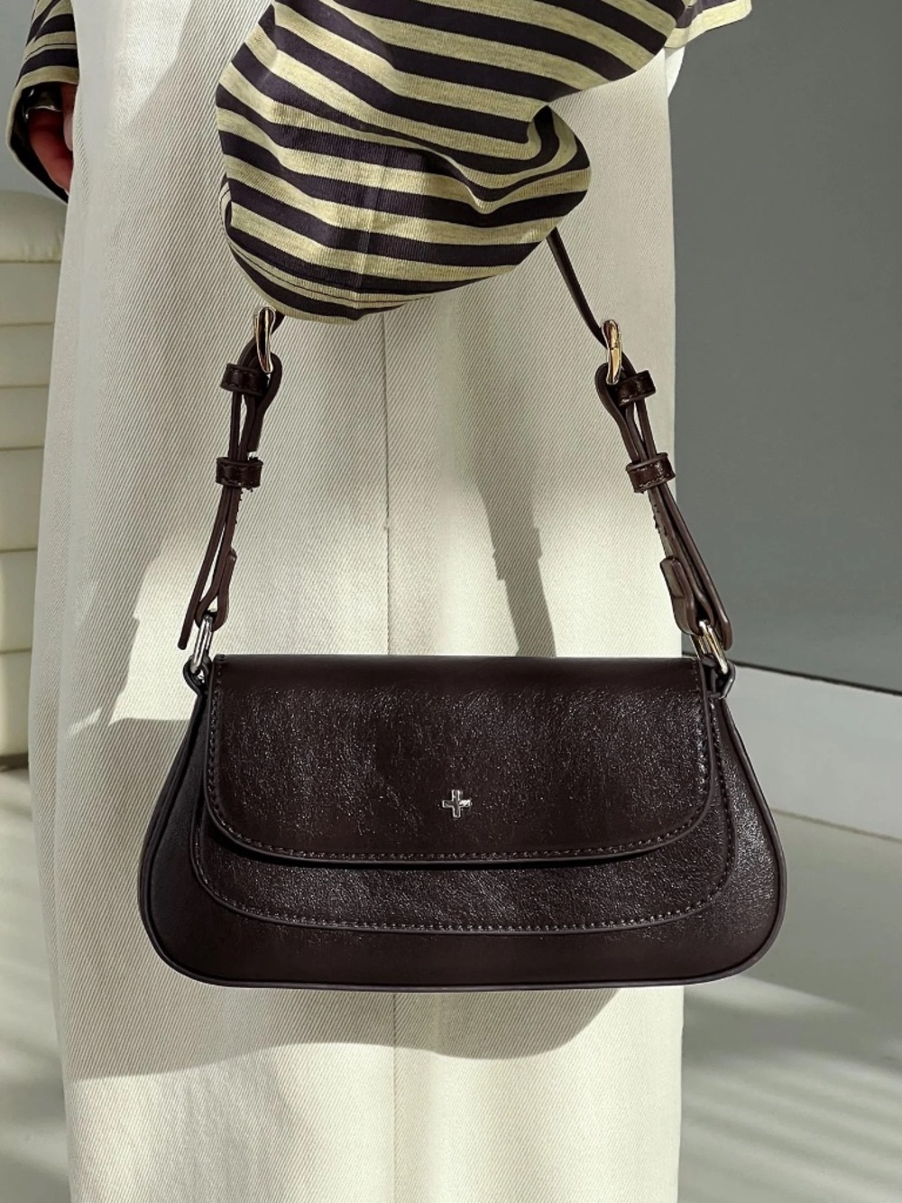 Peta + Jain Dark Brown Mini Shoulder Bag